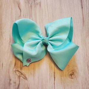 Kids Jojo Siwa Teal Cheerleading Hairclip Hair Bow